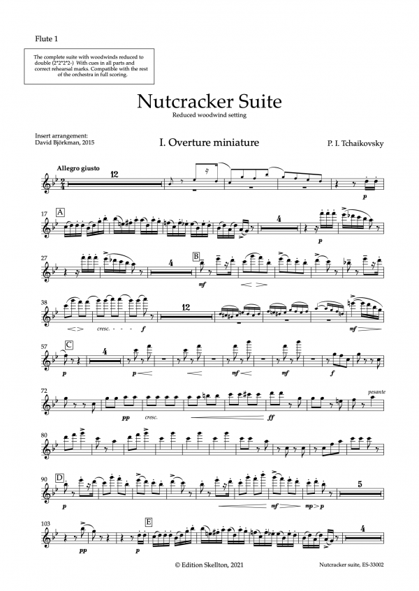 Tchaikovsky: Complete Nutcracker suite, woodwind reduction. Parts only. - Image 5