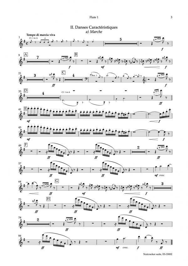 Tchaikovsky: Complete Nutcracker suite, woodwind reduction. Parts only. - Image 7