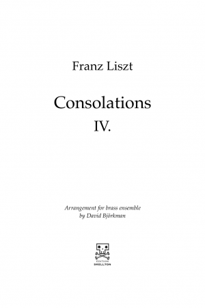 Liszt, Franz: Consolations IV