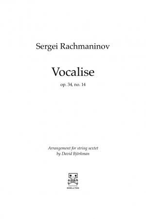 Rachmaninoff, Sergei: Vocalise