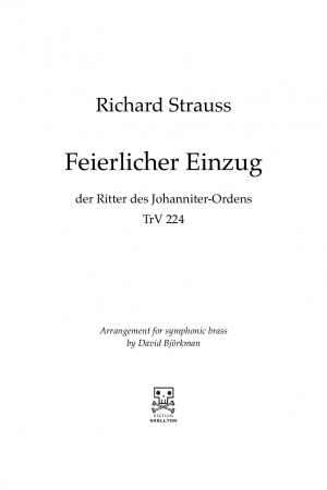 Strauss, Richard: Feierlicher Einzug