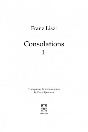 Liszt, Franz: Consolations I