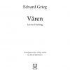 Grieg, Edvard: Våren, (Letzter Fühling)