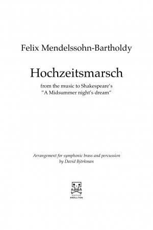 Mendelssohn-Bartholdy, Felix: Hochzeitsmarsch