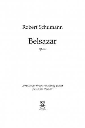 Schumann, Robert: Belsazar op. 57
