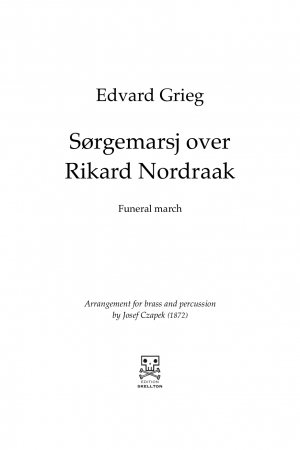 Grieg, Edvard: Sørgemarsj, Funeral march
