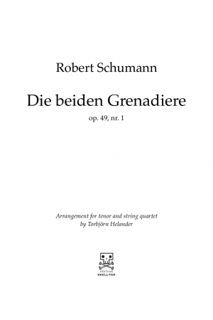 Schumann, Robert: Die beiden Grenadiere, c minor