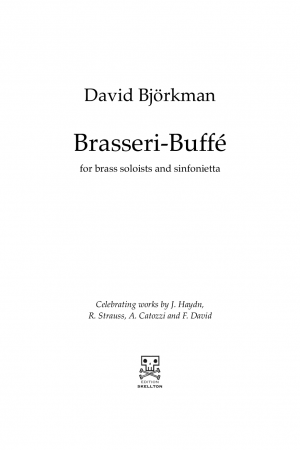 Björkman, David: Brasseri-Buffé