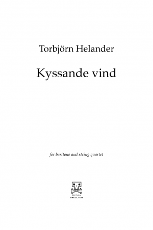 Helander, Torbjörn: Kyssande vind