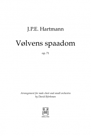 Hartmann, J.P.E.: Vølvens spaadom op. 71