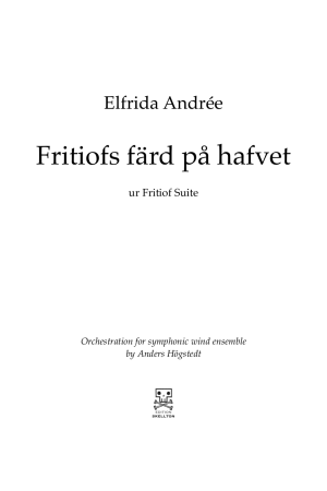 Andrée, Elfrida: Fritiofs färd på hafvet