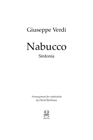 Verdi, Giuseppe: Nabucco overture