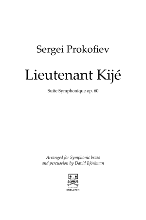Prokofiev, Sergei: Lieutenant Kijé