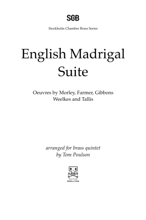 English Madrigal suite
