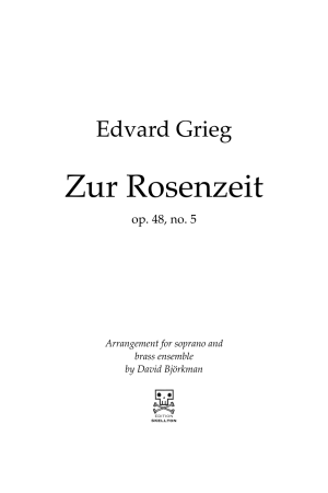 Grieg, Edvard: Zur Rosenzeit