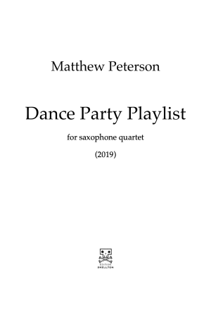 Peterson, Matthew: Dance Party Playlist