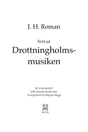 Roman, J.H.: Svit ur Drottningholmsmusiken