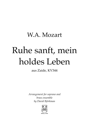 Mozart, W.A.: Ruhe sanft, mein holdes Leben