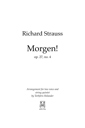 Strauss, Richard: Morgen!