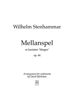 Stenhammar, Wilhem: Mellanspel