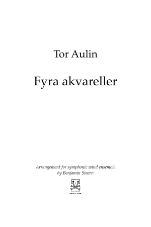 Aulin, Tor: Fyra akvareller
