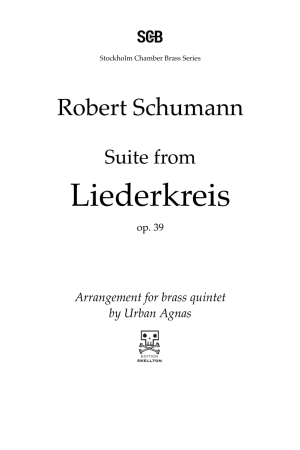 Schumann, Robert: Suite from Liederkreis op. 39