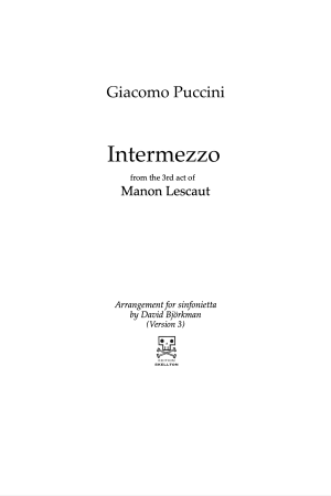 Puccini, Giacomo: Intermezzo (version 3)