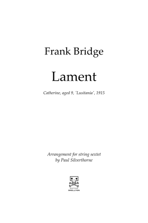 Bridge, Frank: Lament
