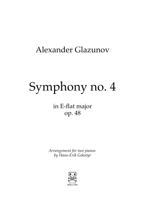 Glazunov, Alexander: Symphony no. 4