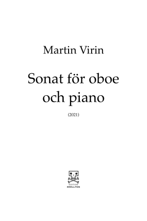 Virin, Martin: Sonat för oboe och piano
