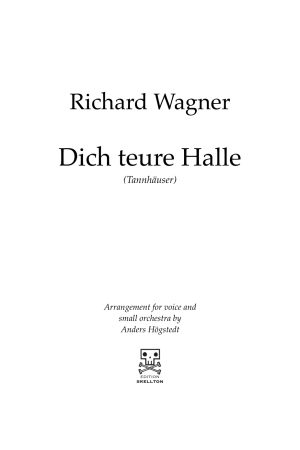 Wagner, Richard: Dich teure Halle