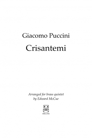 Puccini, Giacomo: Crisantemi