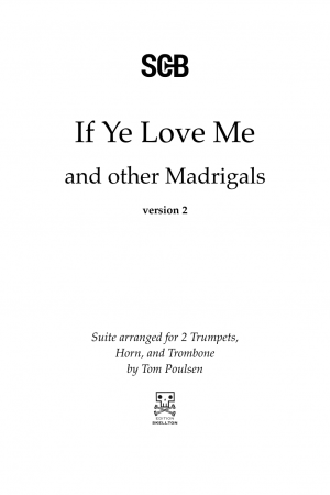If Ye Love Me and other Madrigals