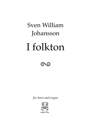 Johansson, Sven William: I folkton