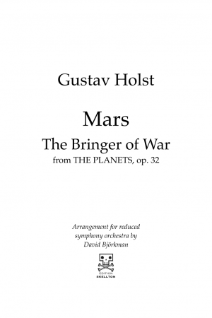 Holst, Gustav: MARS from The Planets