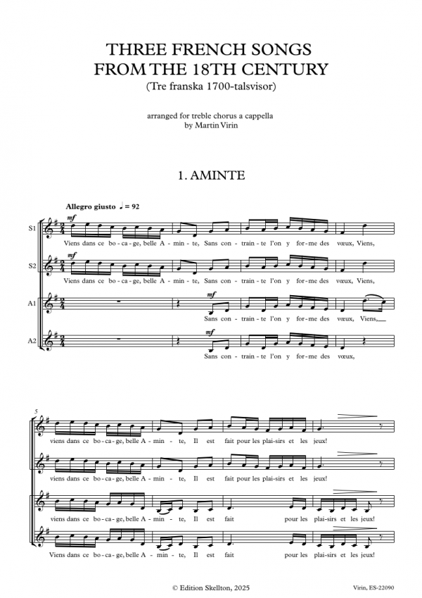 Virin, Martin: Three French Songs - Image 3