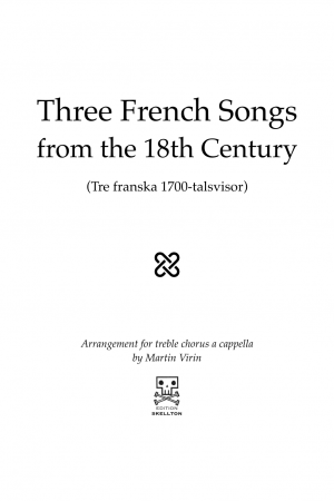 Virin, Martin: Three French Songs
