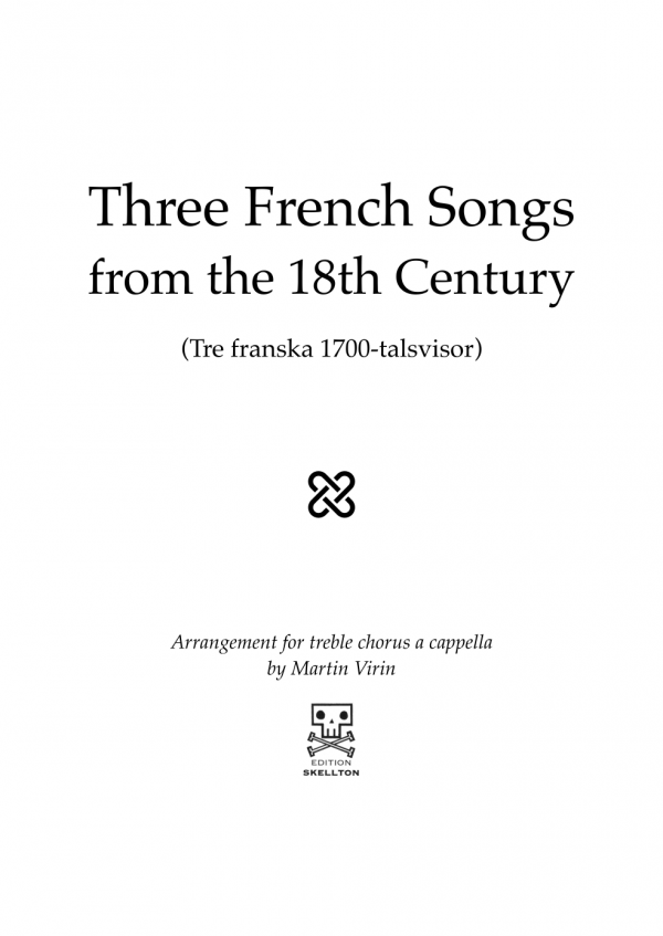 Virin, Martin: Three French Songs