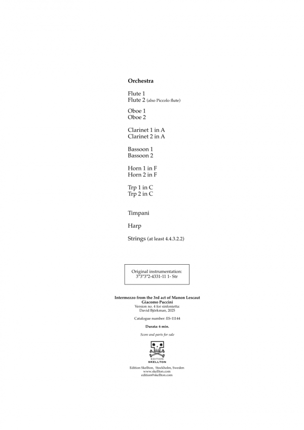 Puccini, Giacomo: Intermezzo (version 4) - Image 2