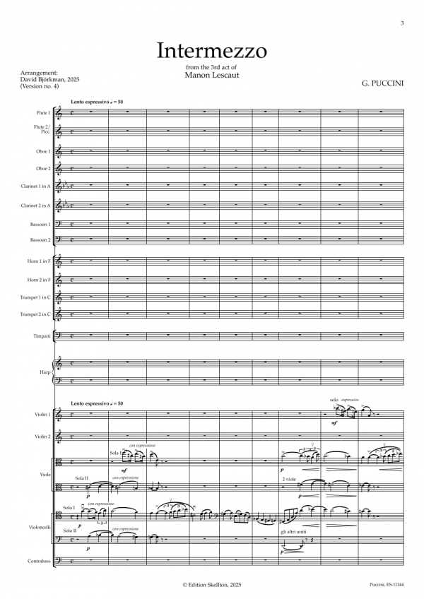 Puccini, Giacomo: Intermezzo (version 4) - Image 3
