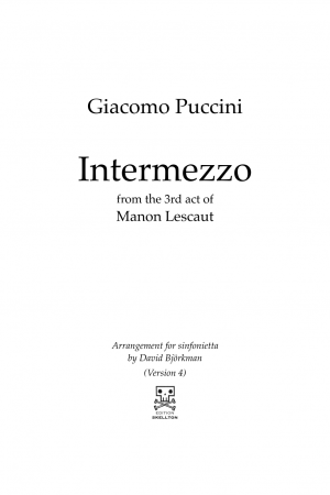 Puccini, Giacomo: Intermezzo (version 4)